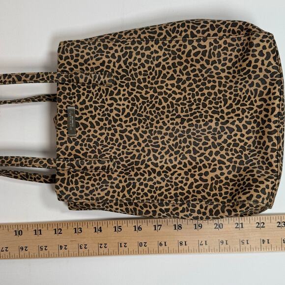 Nine West Leopard Print Shoulder Bag Snap Top Animal Pattern Purse - Picture 7 of 7